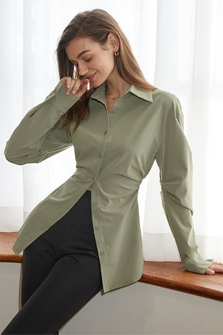 فستان متوسط ​​الطول بأكمام منفوخة – إلورازاتشي