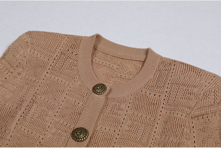 褶皱喇叭袖上衣和高腰裙套装，配腰带 – Rosiny 