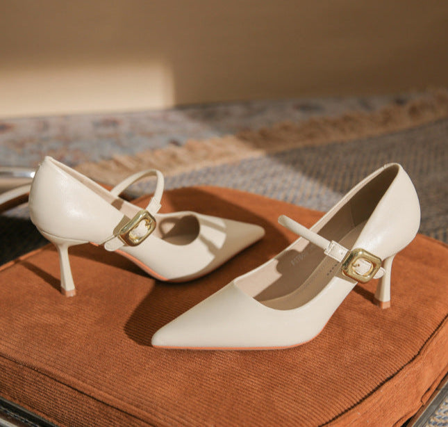 pointed-toe pumps with buckle strap - DARIAXIN