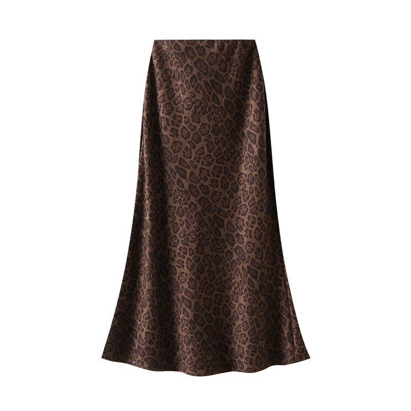 leopard-print A-line midi skirt – SAVANNAH