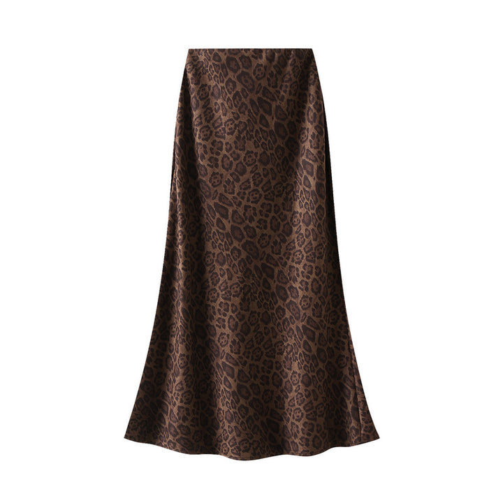 leopard-print A-line midi skirt – SAVANNAH
