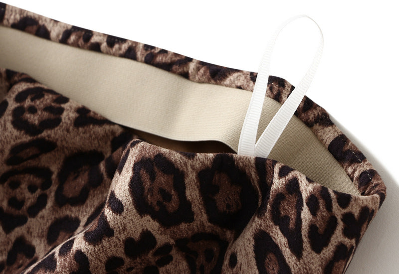 leopard-print A-line midi skirt – SAVANNAH