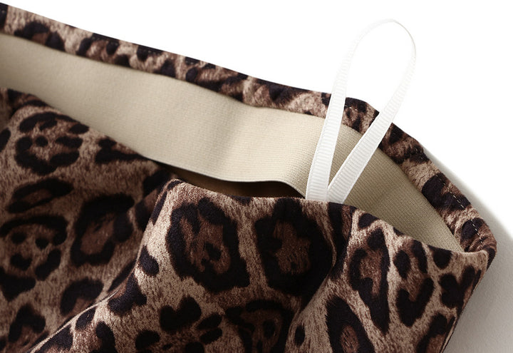 leopard-print A-line midi skirt – SAVANNAH