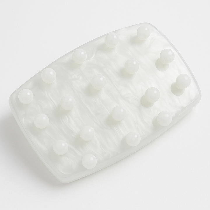 حقيبة يد صغيرة مرصعة باللؤلؤ مع حزام سلسلة - لؤلؤ