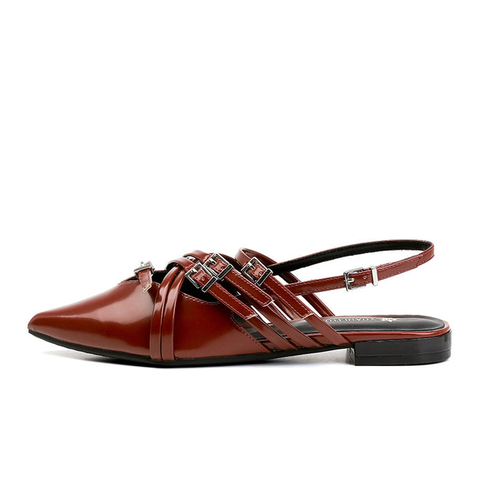 slingback flats with buckle strap design - NOVALGA