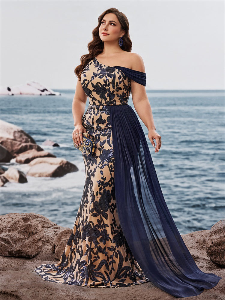 Geplooide top met uitlopende mouwen en maxi-rok set met tailleband – Rosiny 