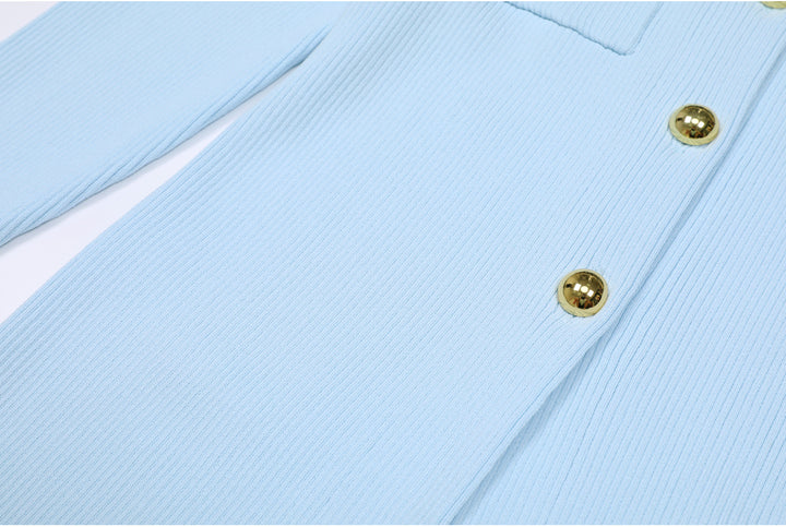 سترة محبوكة مضلعة مع جيوب متباينة – سيلينيزي