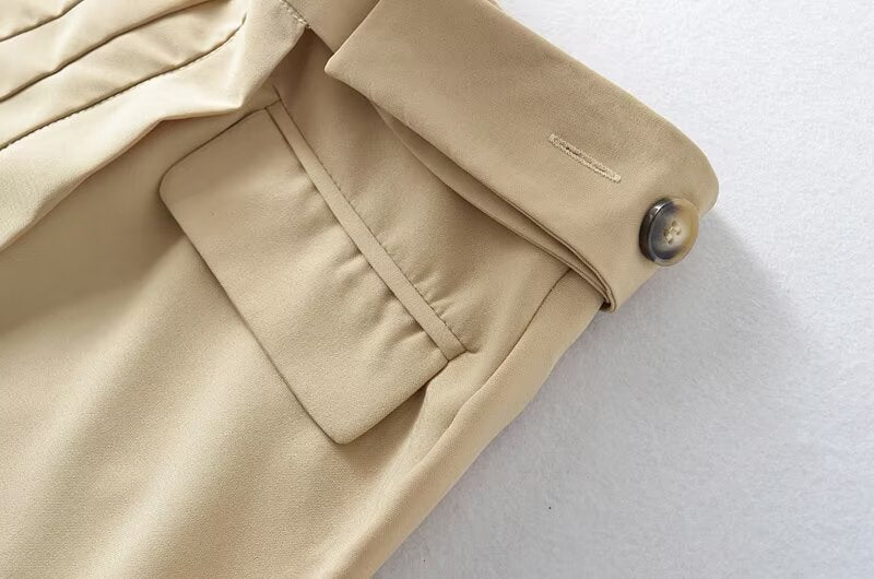 asymmetric pleated skirt with wrap panel – ELYSE