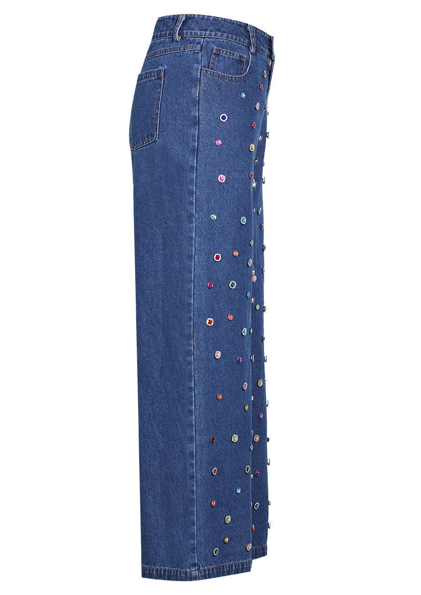 denim set with multicolor crystal embellishments – AURORA
