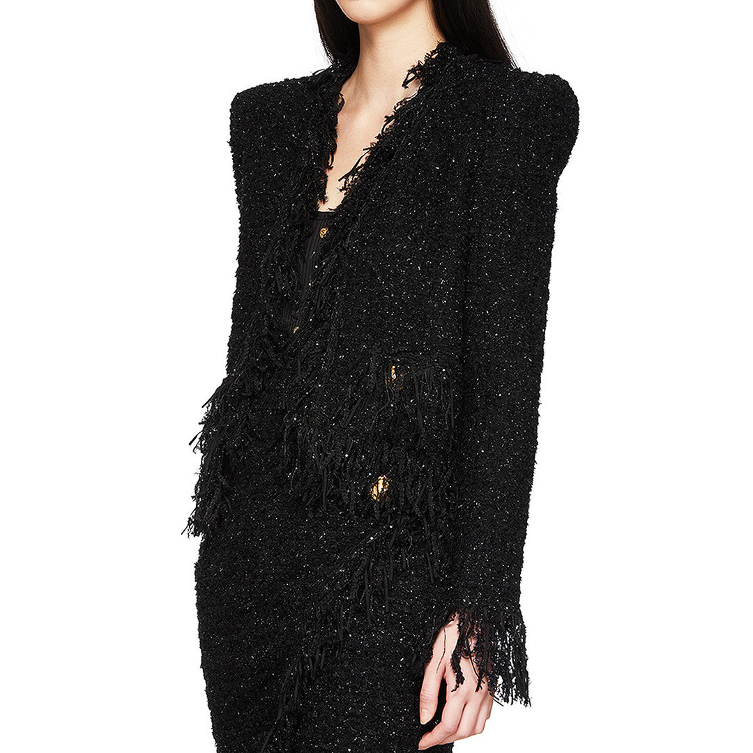 Geplooide top met uitlopende mouwen en maxi-rok set met tailleband – Rosiny 