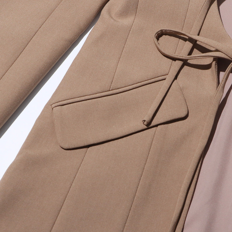 tailored blazer with front tie cutout design – MIRIKA