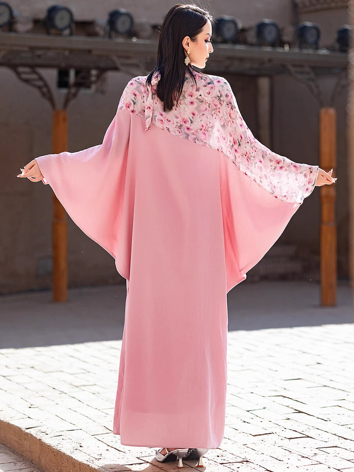 costume évasé sur mesure avec manches bouffantes en satin – VALENCIA 