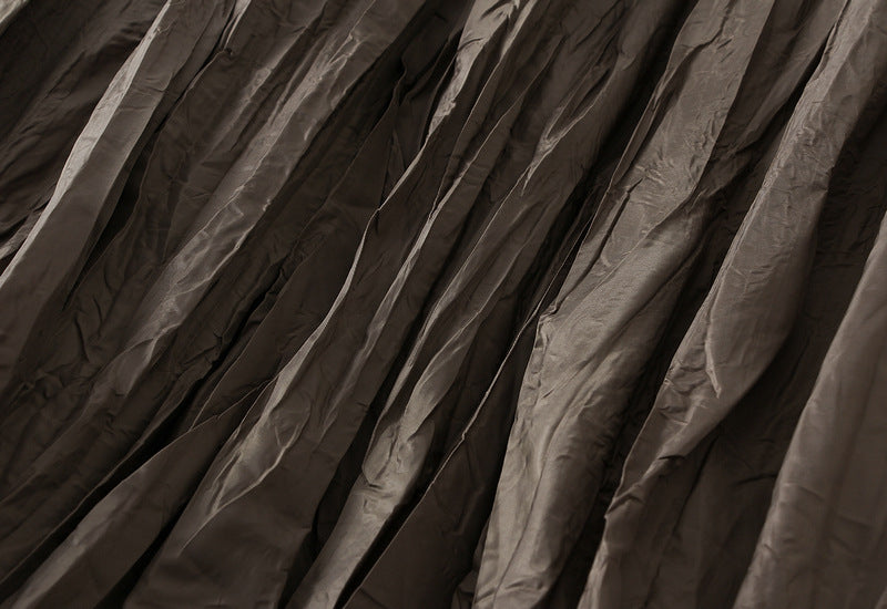 crinkled full-volume maxi skirt with elastic waist – TERRA