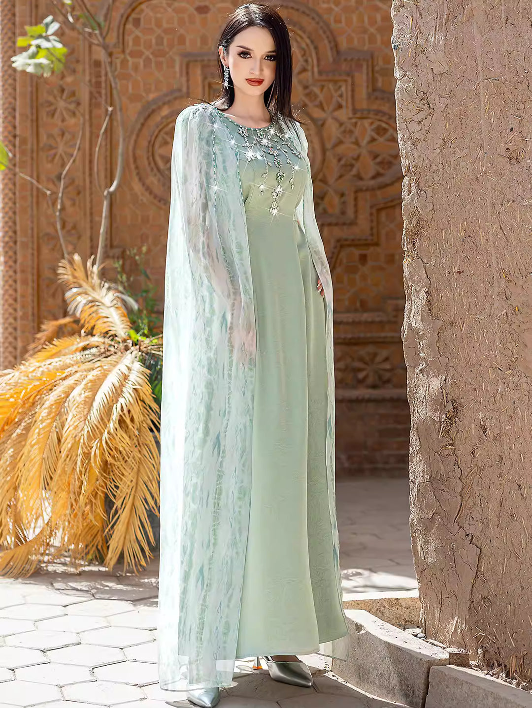 minimal sculpted evening dress with refined drape – CALYX