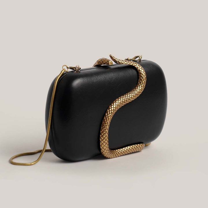 oval clutch with gold snake wrap detail – SERPENTILA