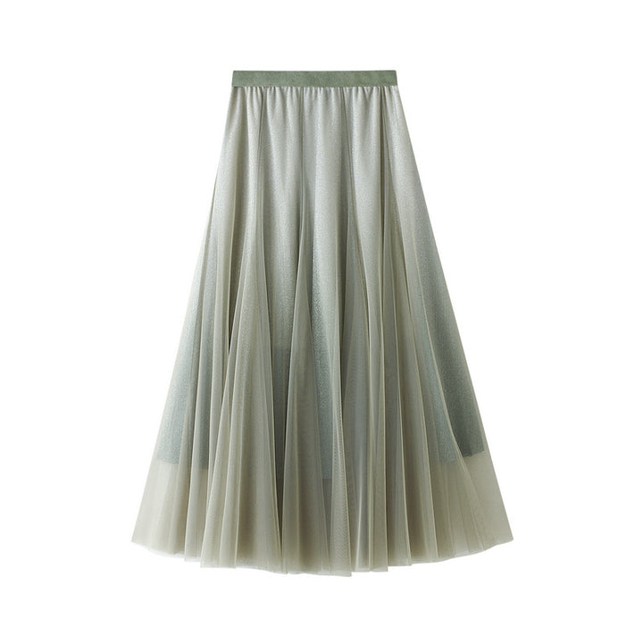 layered shimmer tulle midi skirt – NOCTURNE