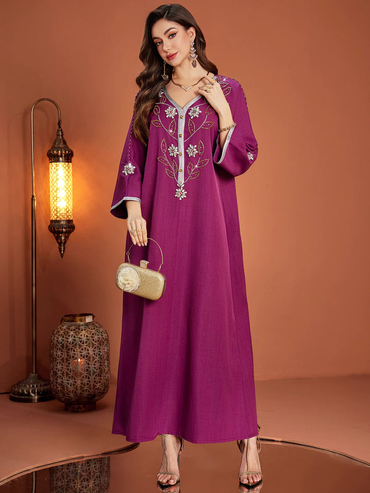 定制喇叭套装，配缎面泡泡袖 - VALENCIA 