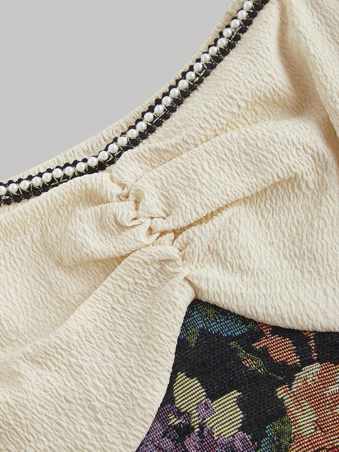 corset-waist midi dress with puff sleeves – FLORENTIA