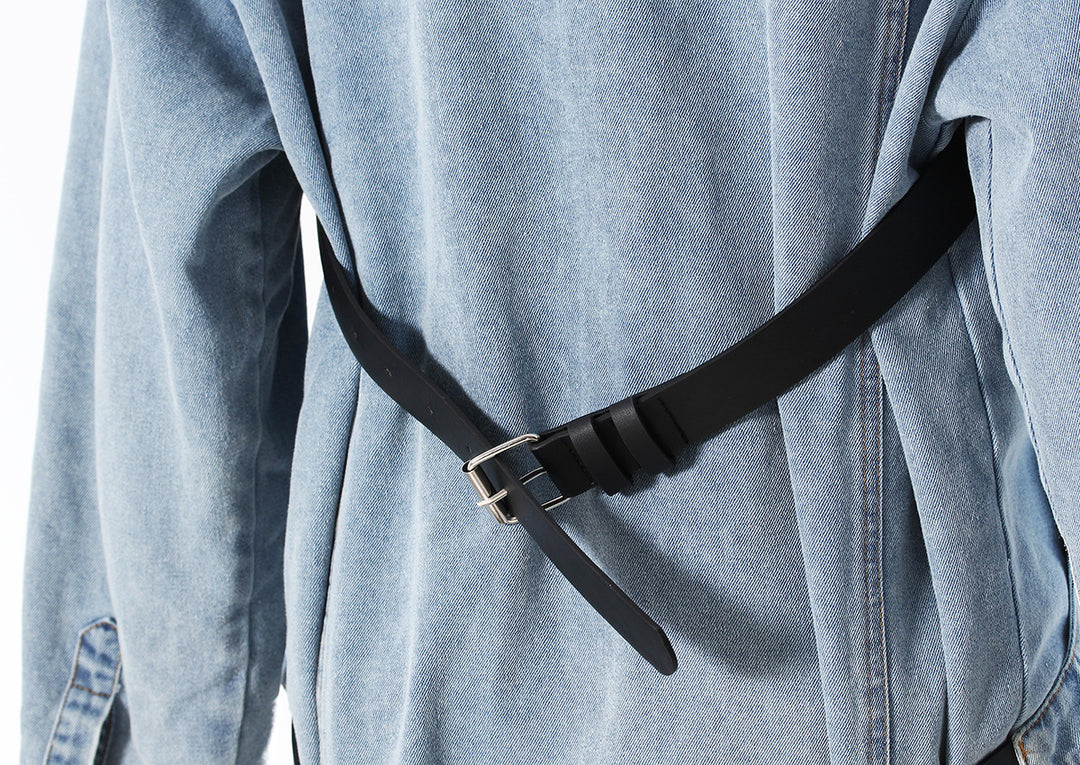 oversized denim shirt dress with button-down front – HARLOW