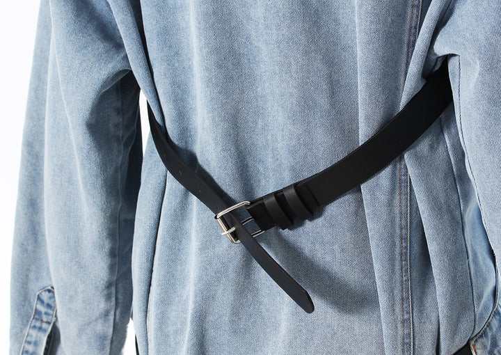 oversized denim shirt dress with button-down front – HARLOW