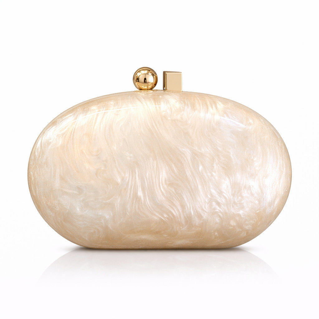 emerald marbled clutch with gold clasp – VERDÉA