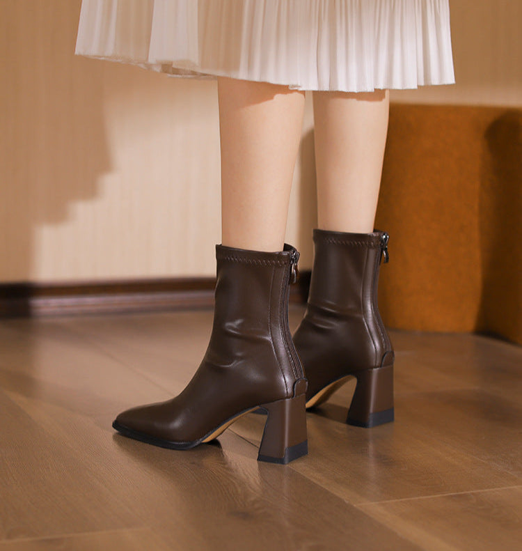 حذاء بكعب سميك ومقدمة مدببة - أوراسيف