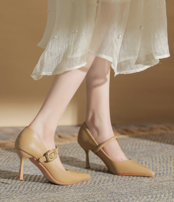 pointed-toe pumps with buckle strap - DARIAXIN