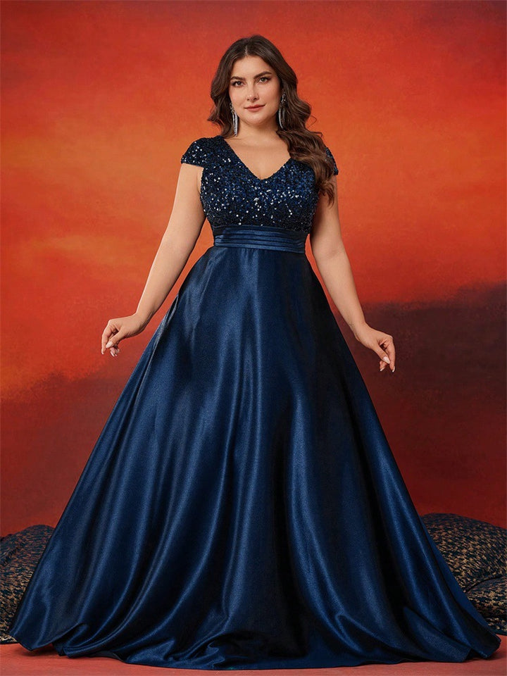 Geplooide top met uitlopende mouwen en maxi-rok set met tailleband – Rosiny 