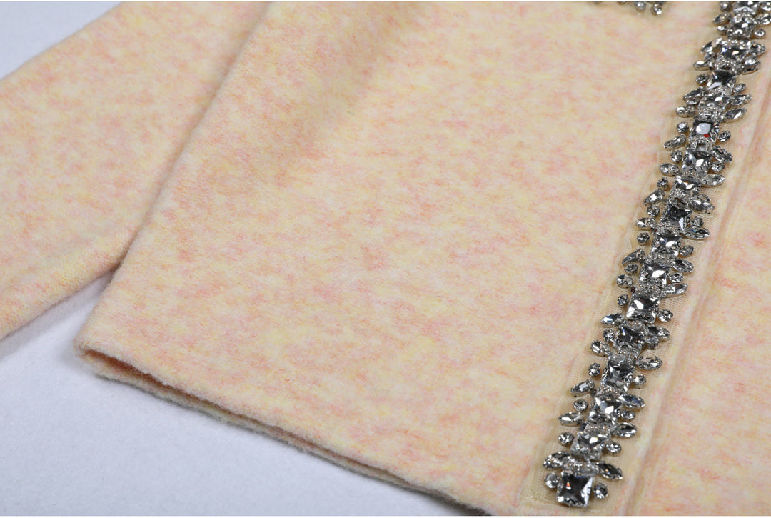 褶皱喇叭袖上衣和高腰裙套装，配腰带 – Rosiny 