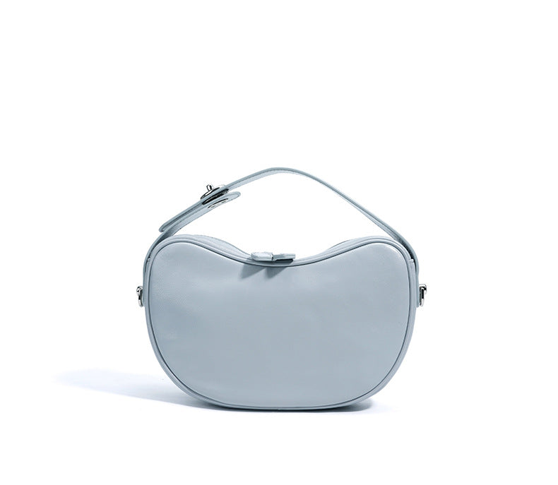 编织藤条手提包，配有双层皮革手柄 – LÉONIE 