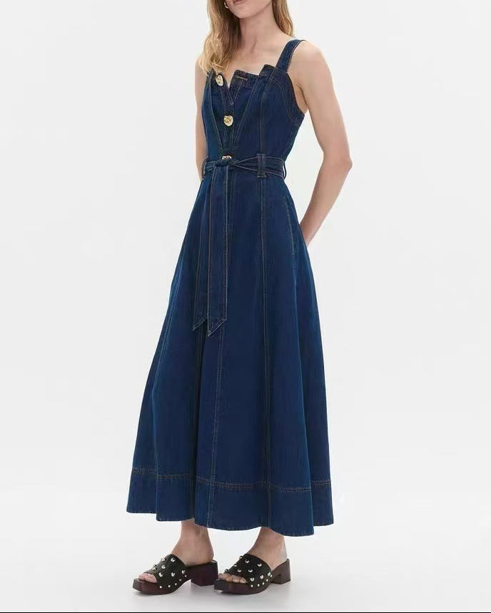 Geplooide top met uitlopende mouwen en maxi-rok set met tailleband – Rosiny 