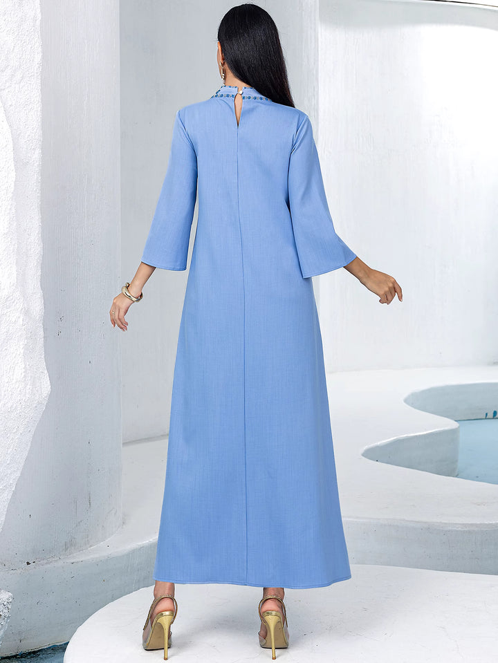 定制喇叭套装，配缎面泡泡袖 - VALENCIA 