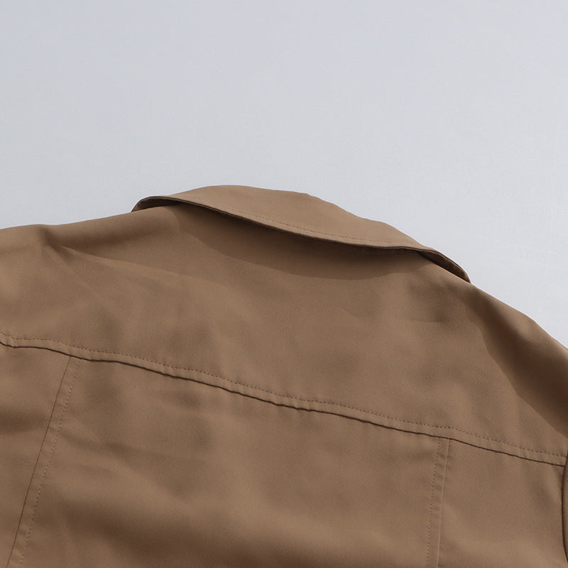 فستان قميص متعدد الطبقات بحزام وأكمام طويلة – ميكلا