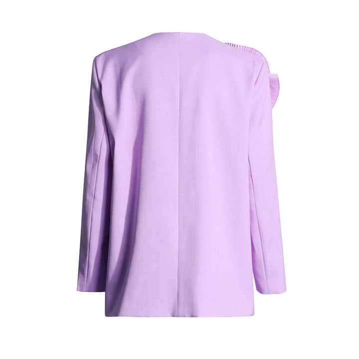 tailored blazer with oversized floral appliqué – LIME