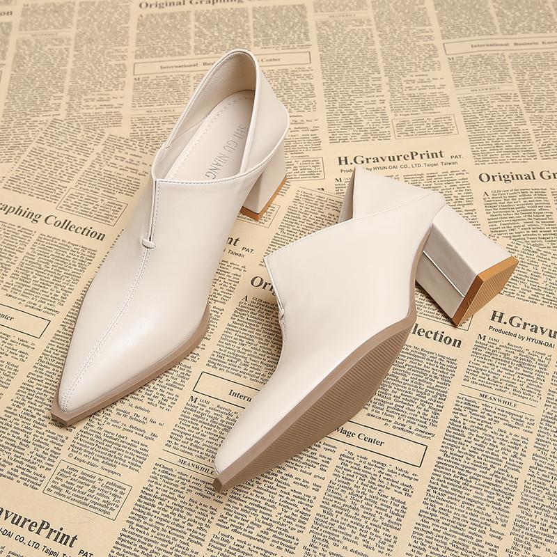 pointed slip-on pumps with block heel – CELINANI