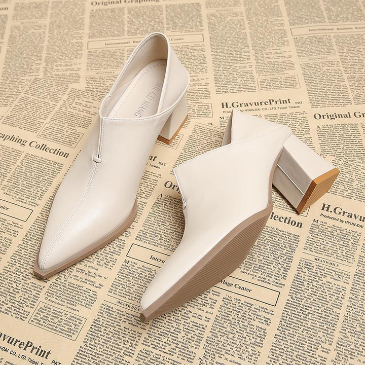 pointed slip-on pumps with block heel – CELINANI