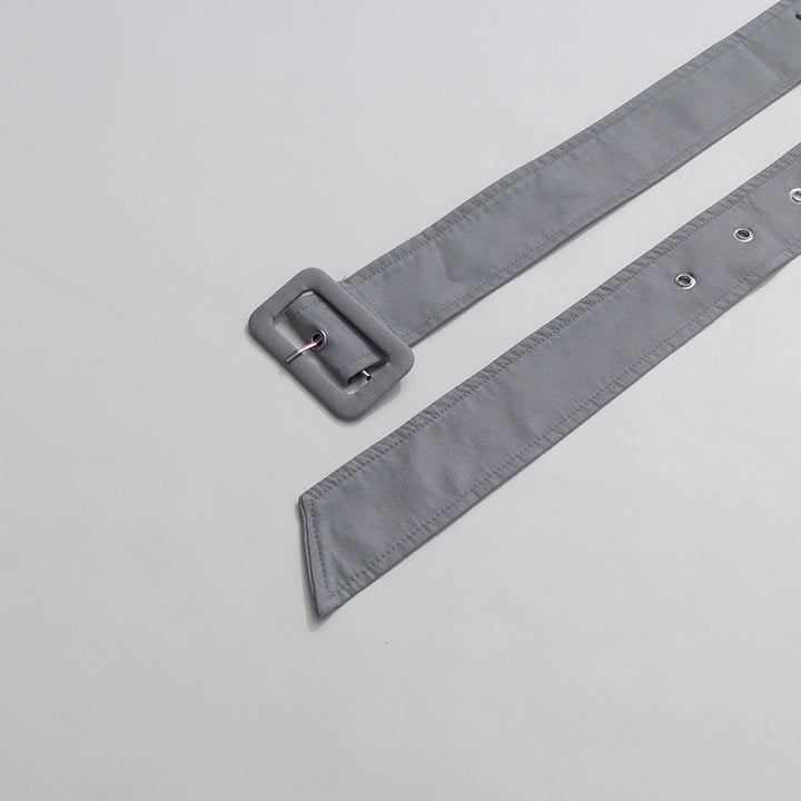 Plissiertes Oberteil mit ausgestellten Ärmeln und Maxirock-Set mit Taillengürtel – Rosiny 