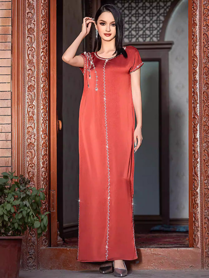 Short-Sleeve Minimalist Maxi Dress – LYRA