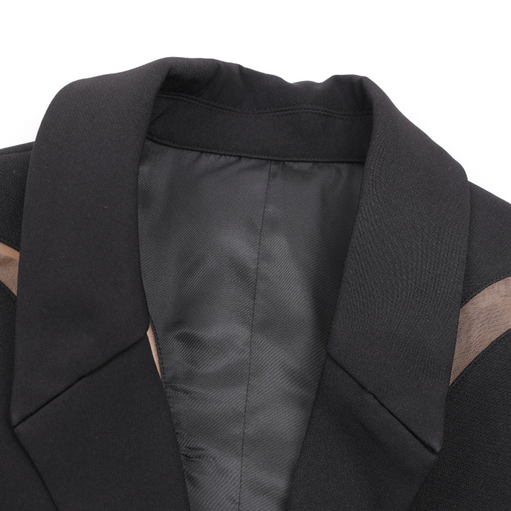 tailored jacket with sheer cutout panels – VEGADI