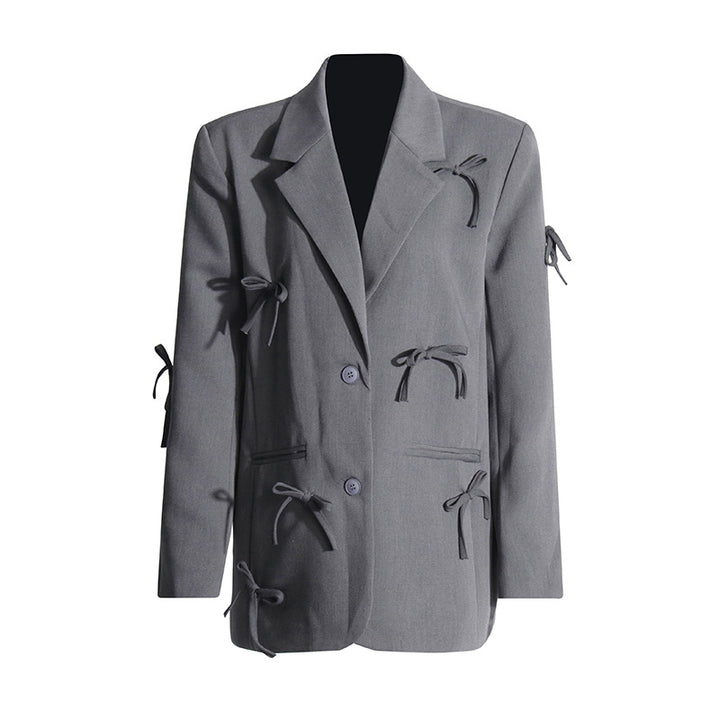 oversized blazer with bow embellishments – MALINYA