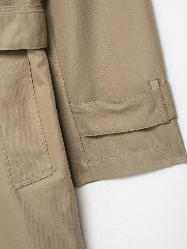 معطف ترنش مزدوج الصدر مزود بحزام – أورورا