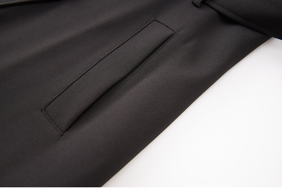 جاكيت مخملي بأزرار أمامية وحافة من الدانتيل الشفاف - صيفي