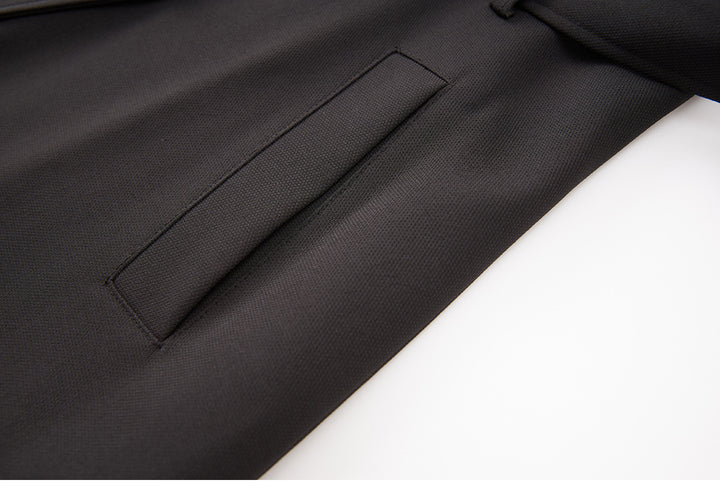 جاكيت مخملي بأزرار أمامية وحافة من الدانتيل الشفاف - صيفي