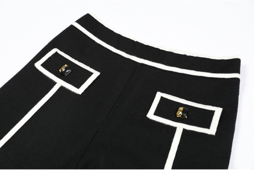 Geplooide top met uitlopende mouwen en maxi-rok set met tailleband – Rosiny 