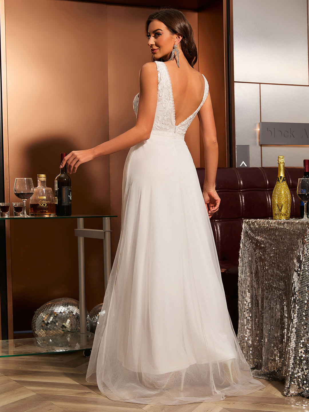 Geplooide top met uitlopende mouwen en maxi-rok set met tailleband – Rosiny 