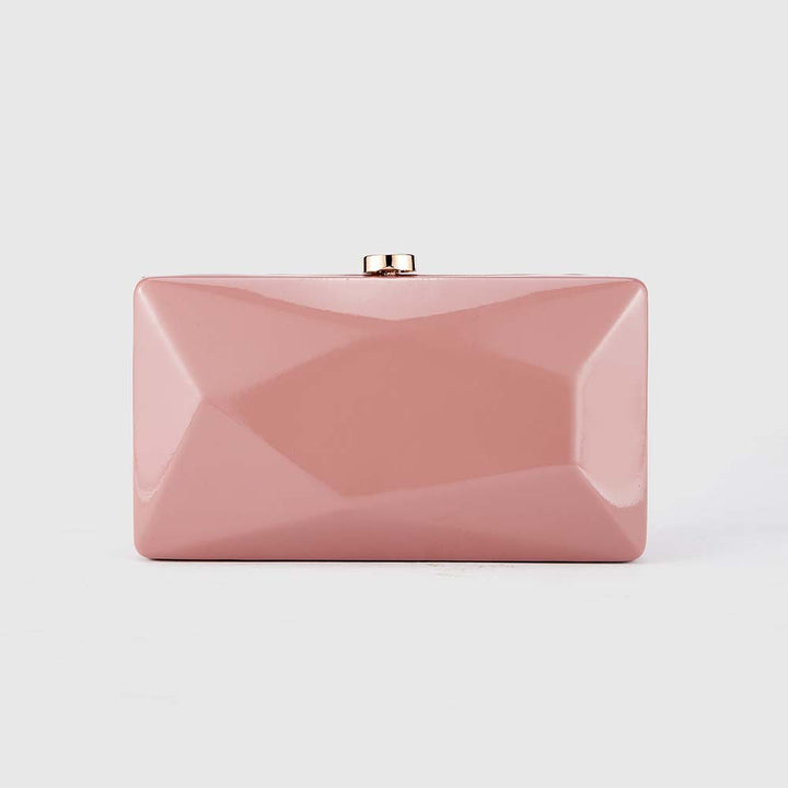 Geometric black clutch with faceted design – ONYX