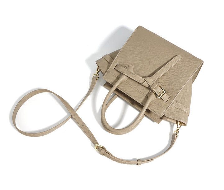 حقيبة يد جلدية منظمة بحزام بإبزيم – أميليافيل