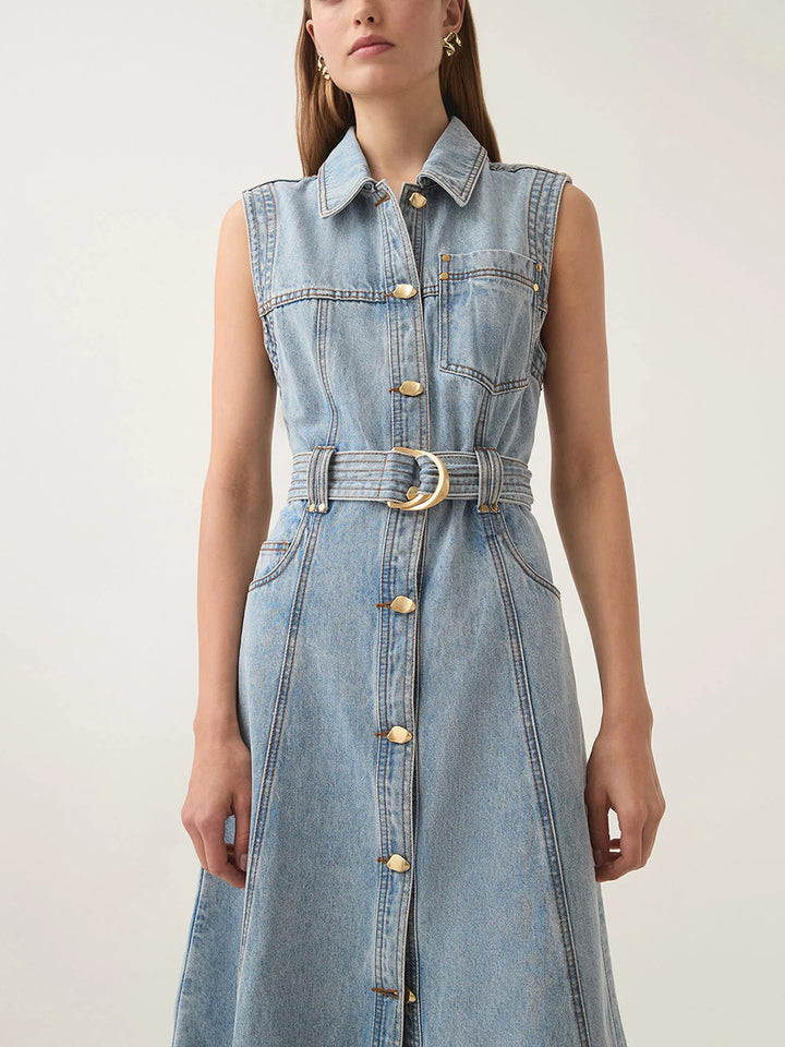 Geplooide top met uitlopende mouwen en maxi-rok set met tailleband – Rosiny 