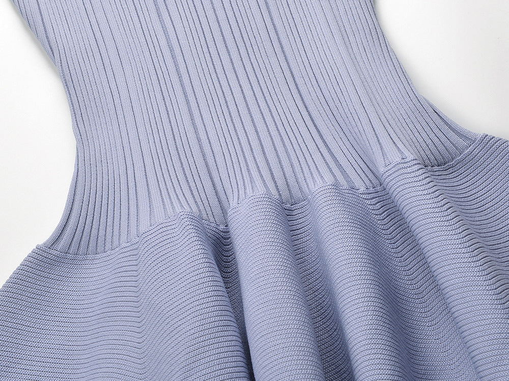 Geplooide top met uitlopende mouwen en maxi-rok set met tailleband – Rosiny 