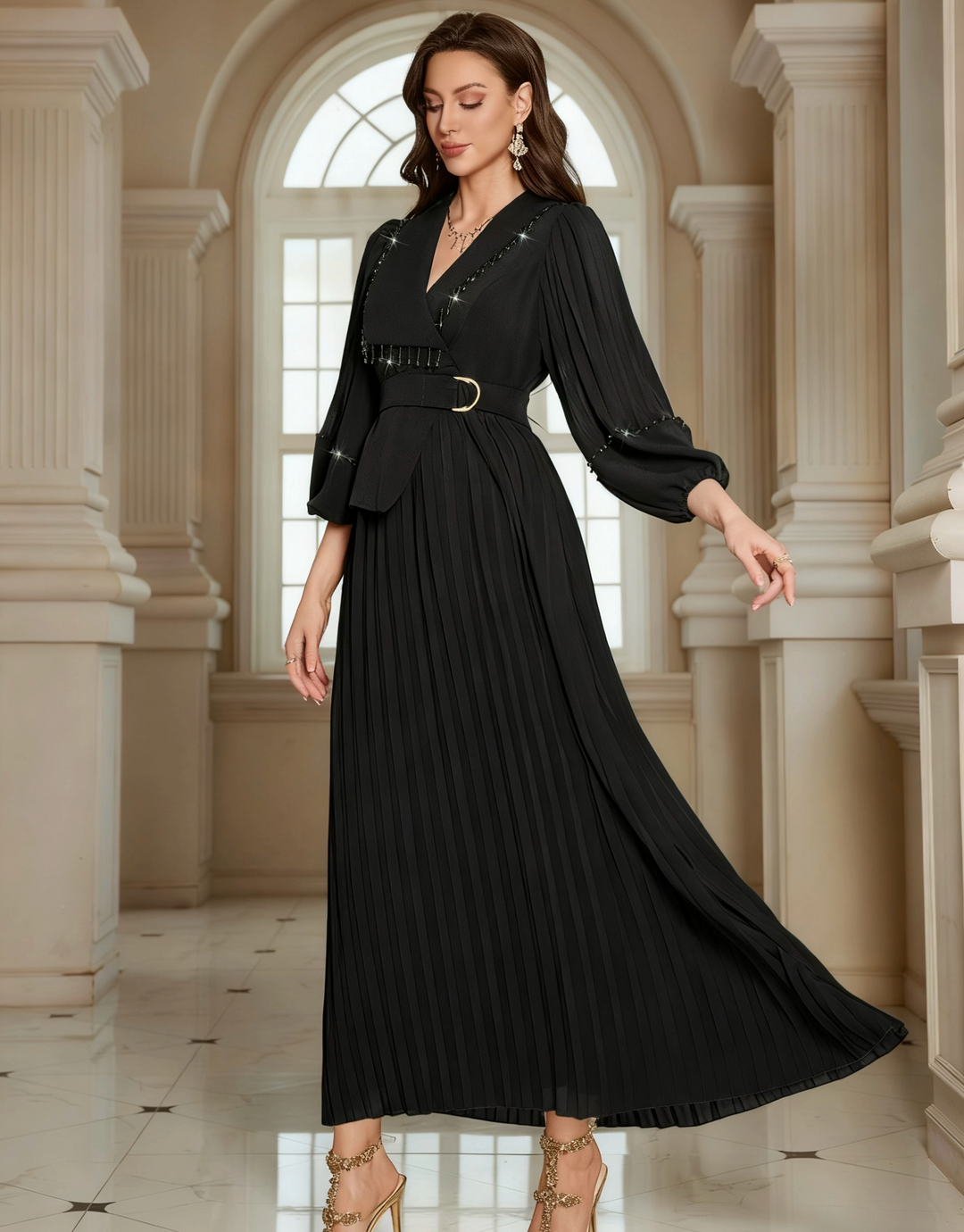 Short-Sleeve Minimalist Maxi Dress – SERENA